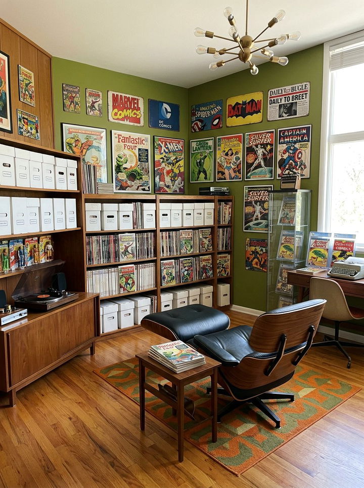Retro Comic Book Room - 30 comic book bedroom ideas