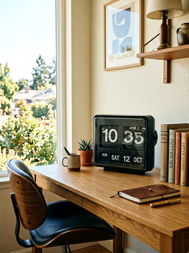 Retro Flip Desk Clock - 30 bedroom clock ideas