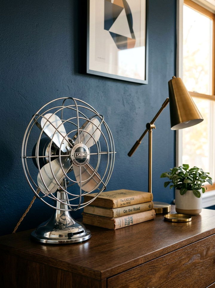Retro Metal Table Fan - 30 bedroom desk fans
