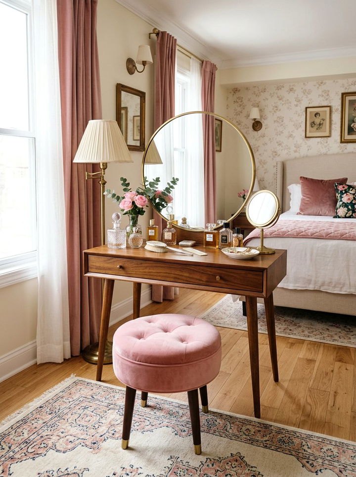 Retro vanity bedroom - 30 retro bedroom ideas