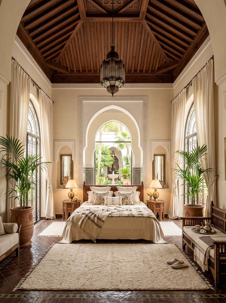 Riad style bedroom - 30 Moroccan bedroom ideas