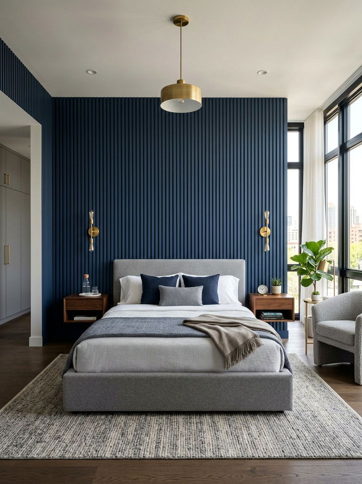 Ribbed wallpaper - 30 bedroom textured wallpapers