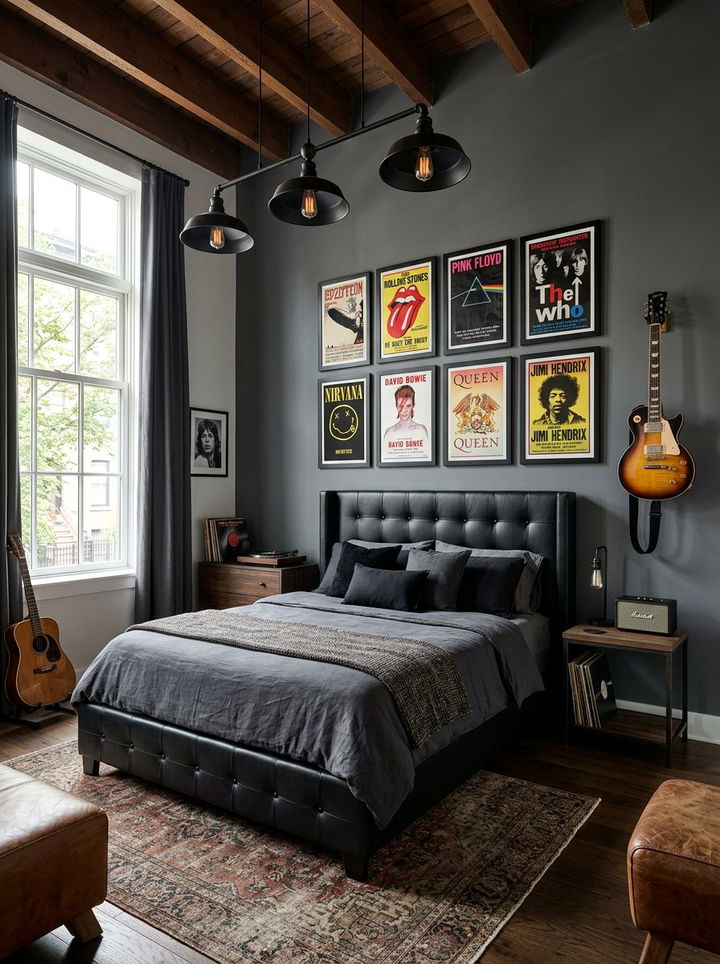 Rock And Roll Bedroom - 30 music themed bedroom ideas