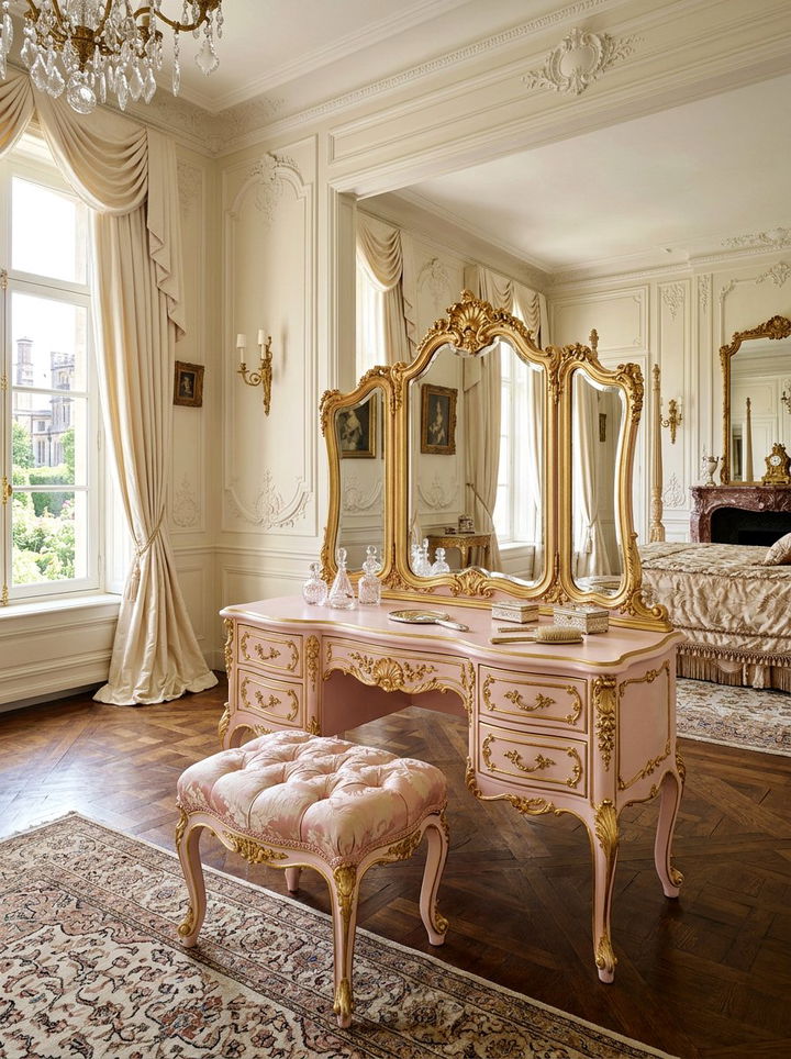 30 Bedroom Vintage Vanity Ideas for a Retro Glam Look