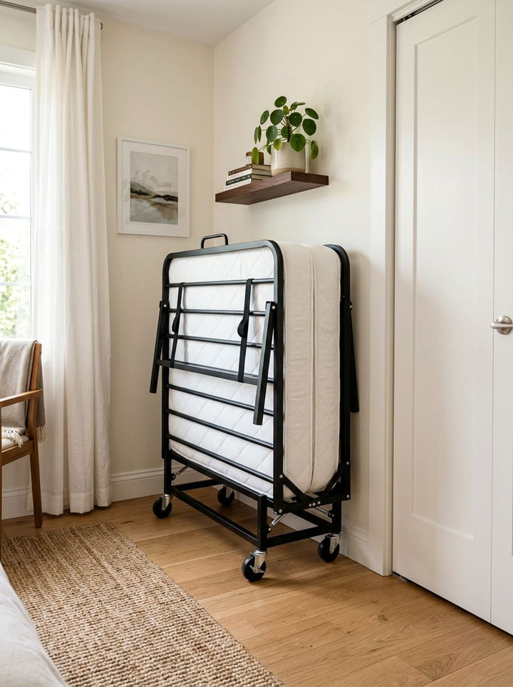 Roll away guest bed - 30 bedroom convertible furniture ideas