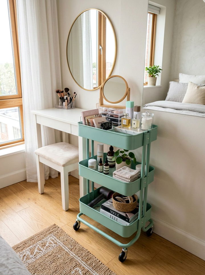 Rolling Cart - 30 bedroom hacks