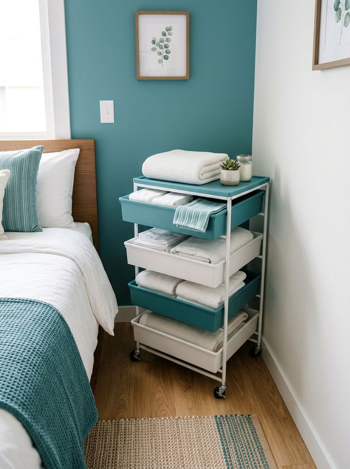 Rolling Drawer Cart - 30 bedroom drawer organization ideas