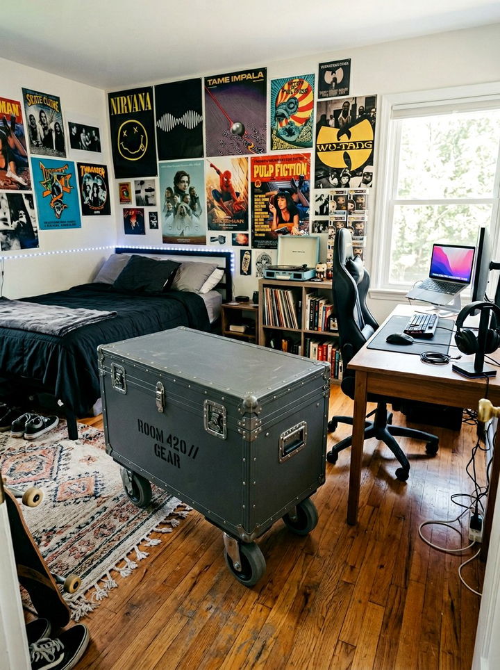 Rolling Storage Trunk - 30 bedroom storage trunks