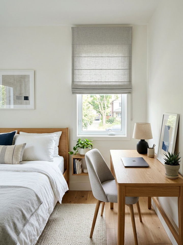 Roman Shades - 30 bedroom window treatment ideas