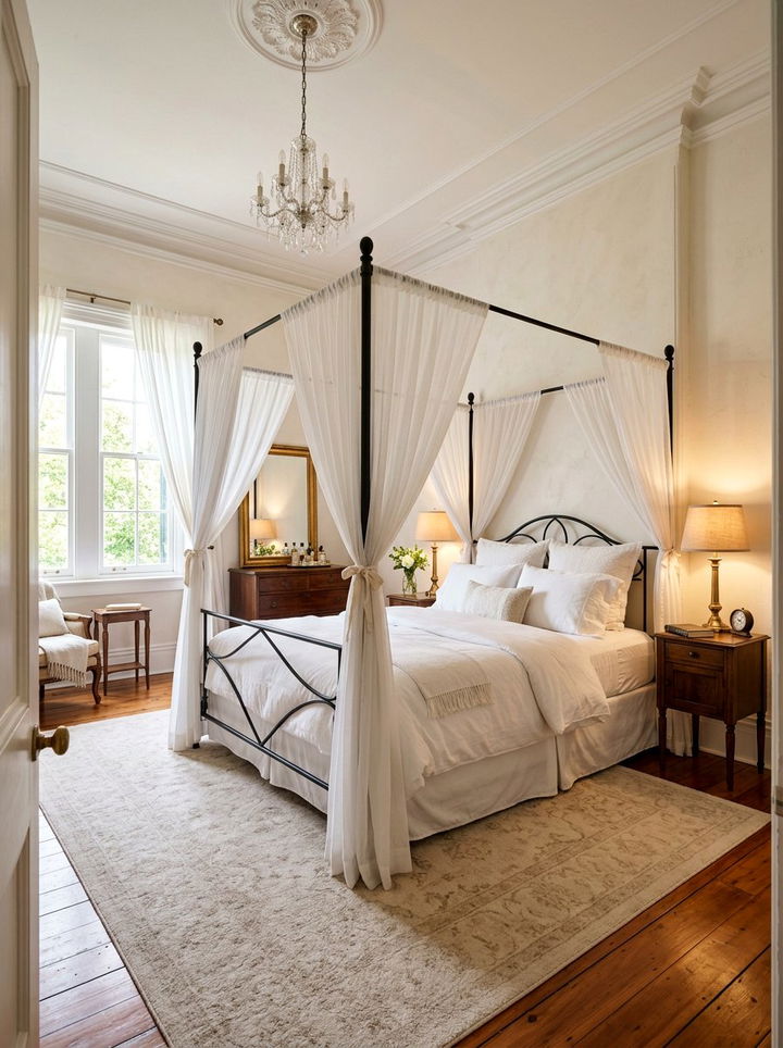 Romantic Canopy Bed Bedroom - 30 old house bedroom ideas