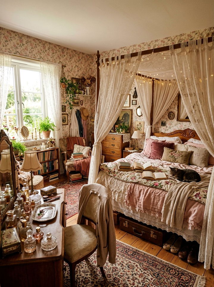 Romantic Cluttercore Bedroom - 30 cluttercore bedroom ideas