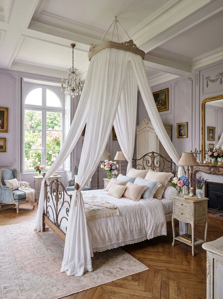 Romantic French bedroom - 30 French bedroom ideas