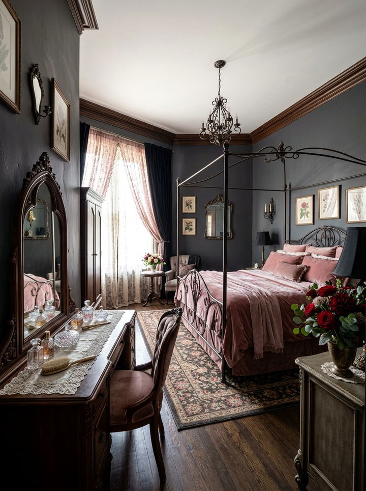 Romantic Gothic Bedroom - 30 gothic bedroom ideas