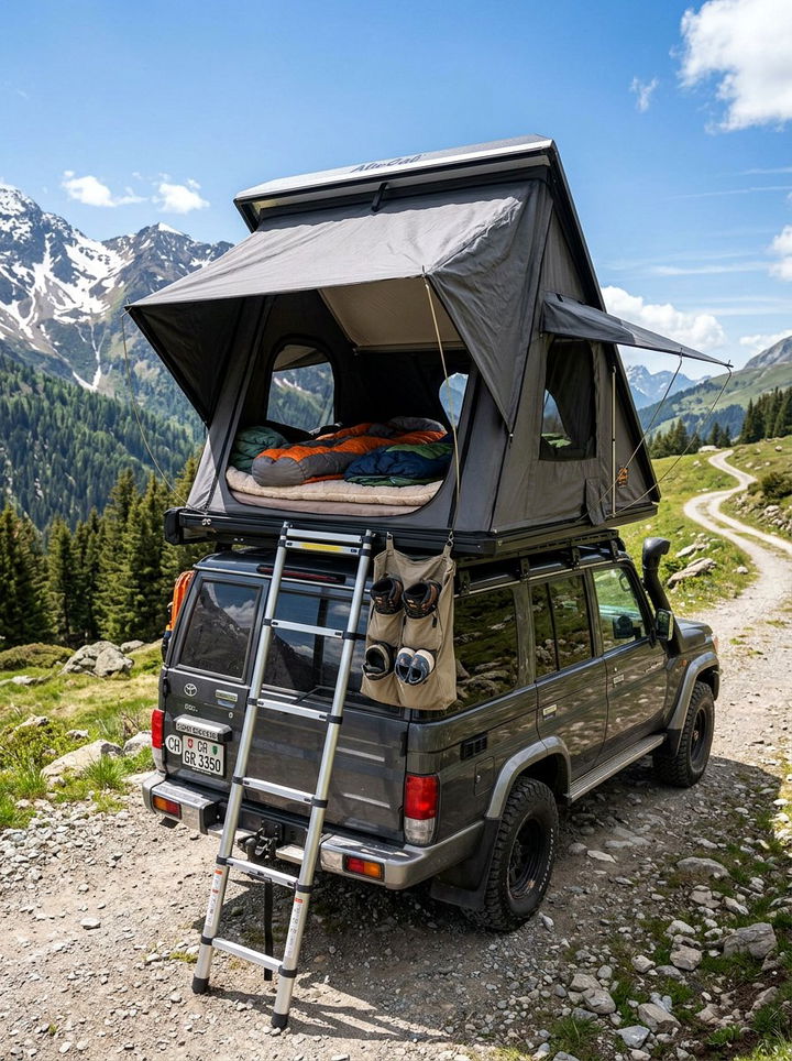 Rooftop Tent Space - 30 camping bedroom ideas