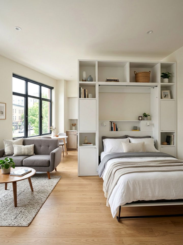 Room Divider Wall Bed - 30 bedroom hidden bed ideas