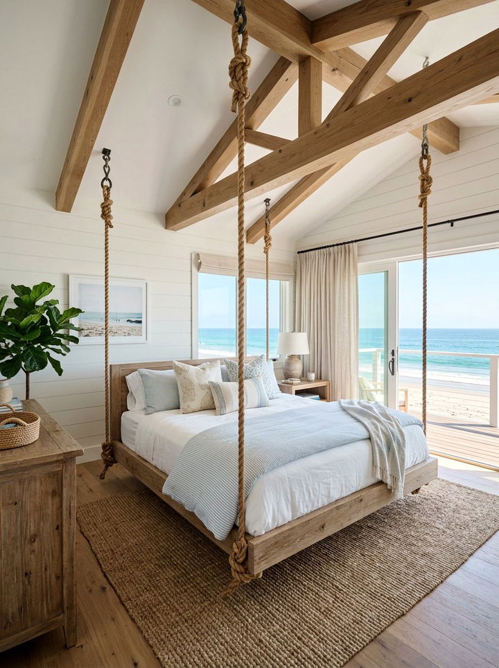 Rope Swing Bed Bedroom - 30 repurposed bedroom ideas