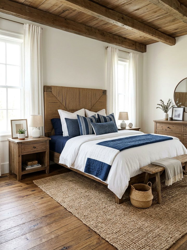 Rope Wrapped Headboard - 30 handmade bedroom ideas