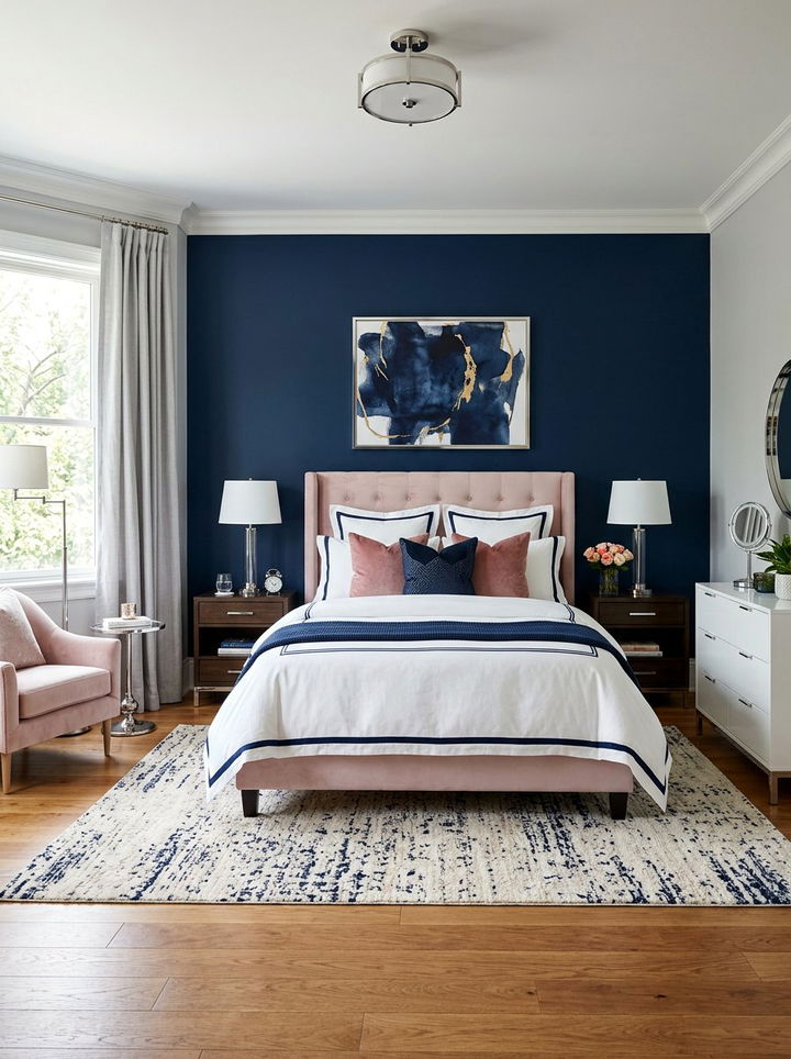 Rose And Navy Blue Bedroom - 30 rose bedroom ideas