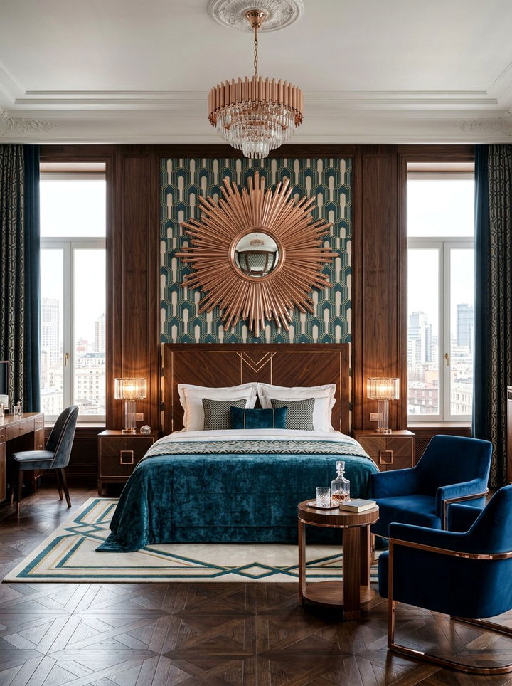 Rose Gold Art Deco Bedroom - 30 rose gold bedroom ideas