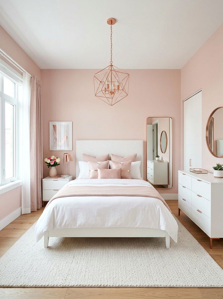 Rose Gold Bedroom - 30 pink bedroom ideas