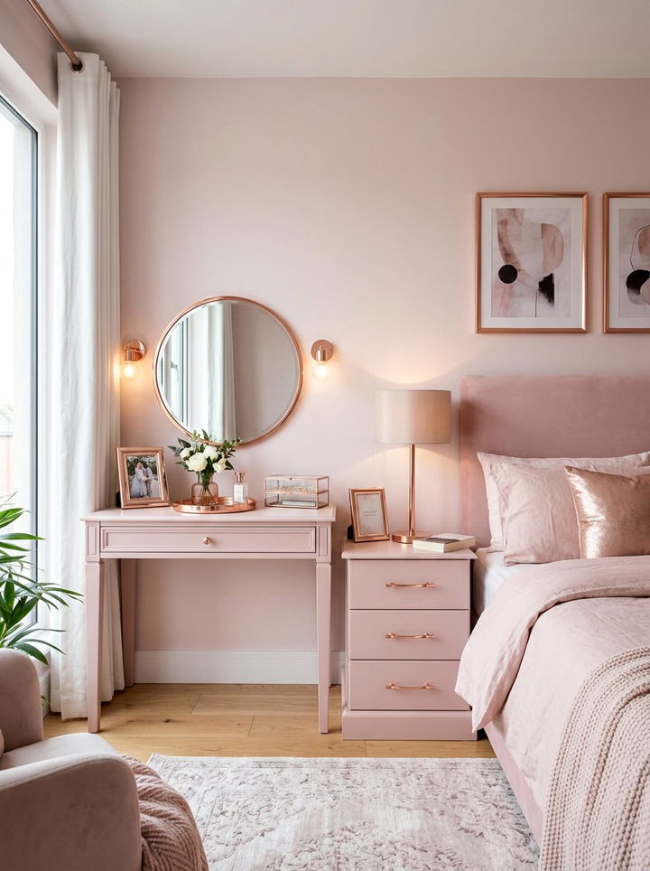 Rose Gold Bedroom Accessories - 30 millennial pink bedroom ideas