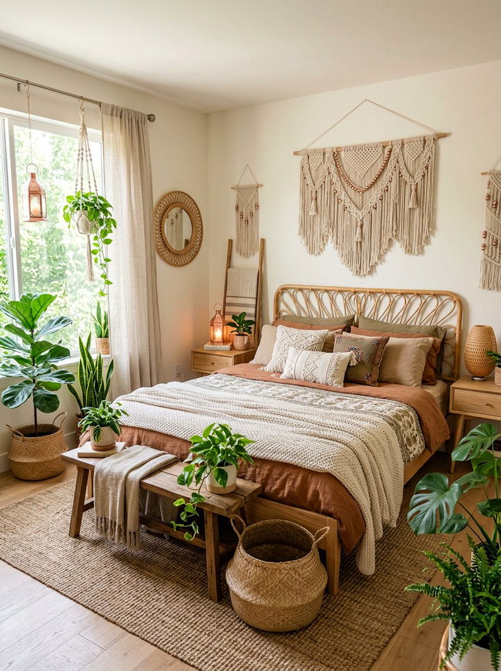 Rose Gold Boho Bedroom - 30 rose gold bedroom ideas