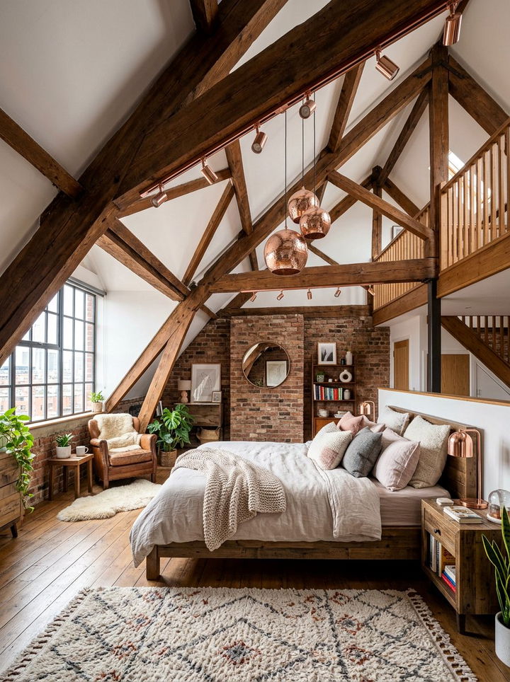 Rose Gold Loft Bedroom - 30 rose gold bedroom ideas