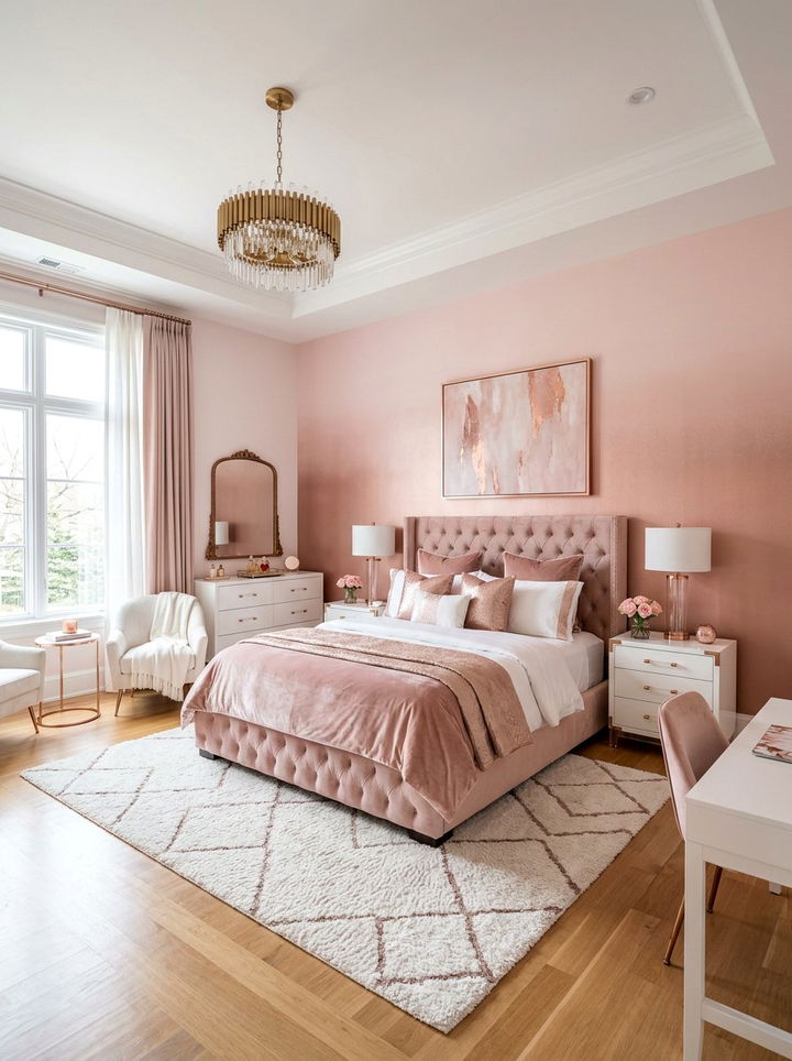 Rose Gold Ombre Bedroom - 30 ombre bedroom ideas