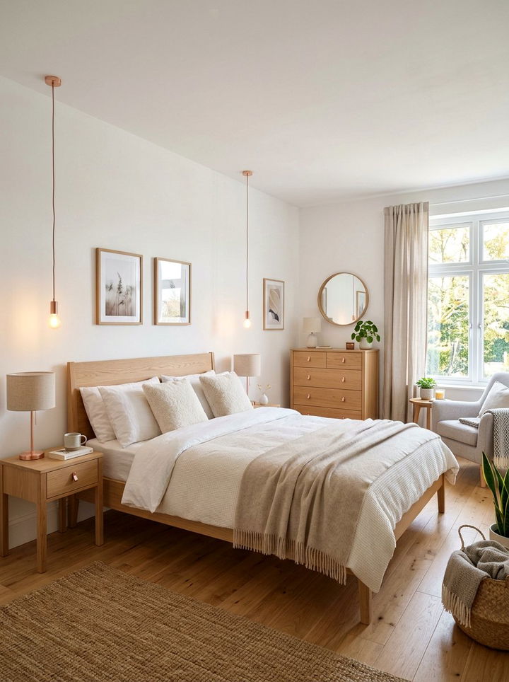 Rose Gold Scandinavian Bedroom - 30 rose gold bedroom ideas