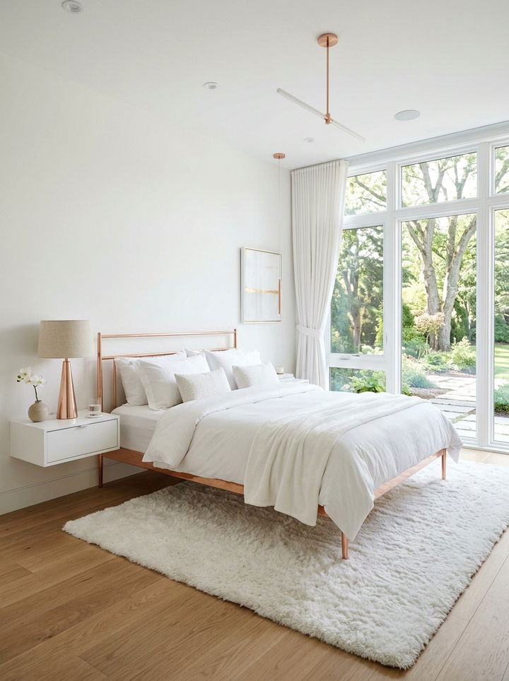 Rose Gold White Bedroom - 30 rose gold bedroom ideas