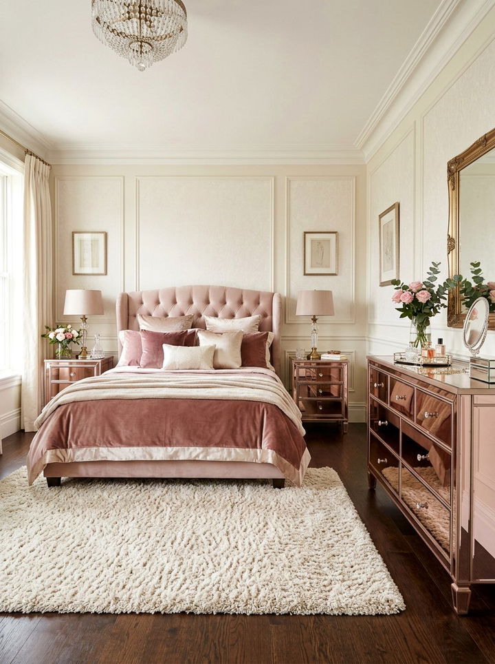 Rose Mirrored Furniture Bedroom - 30 rose bedroom ideas