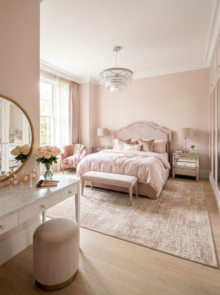 Rose Quartz Luxury Bedroom - 30 pastel pink bedroom ideas