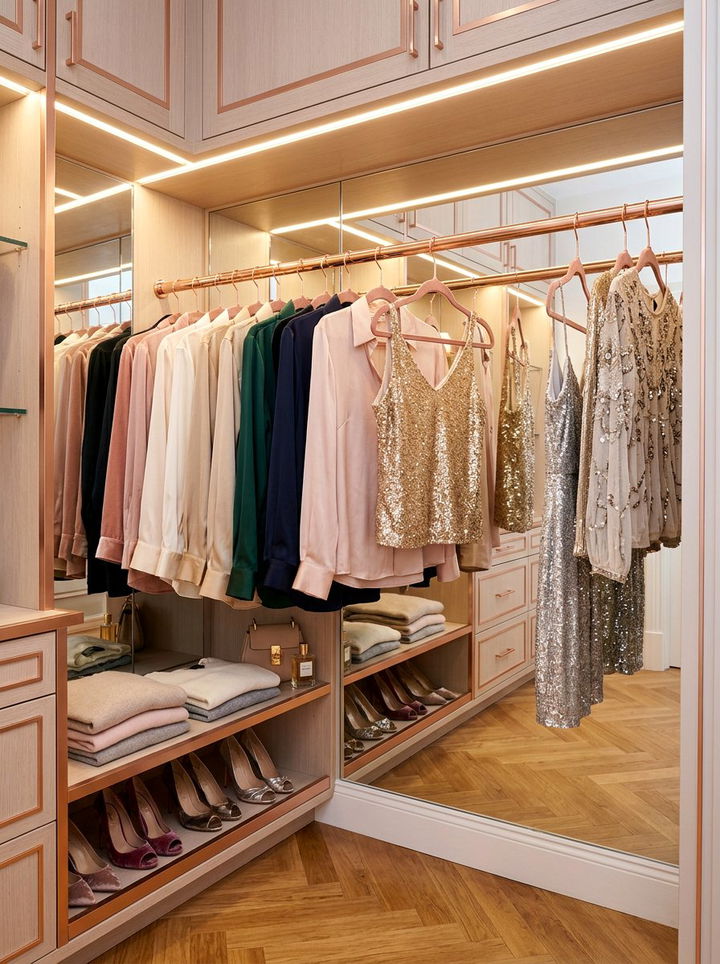 Rose gold velvet hanger closet - 30 bedroom velvet hangers