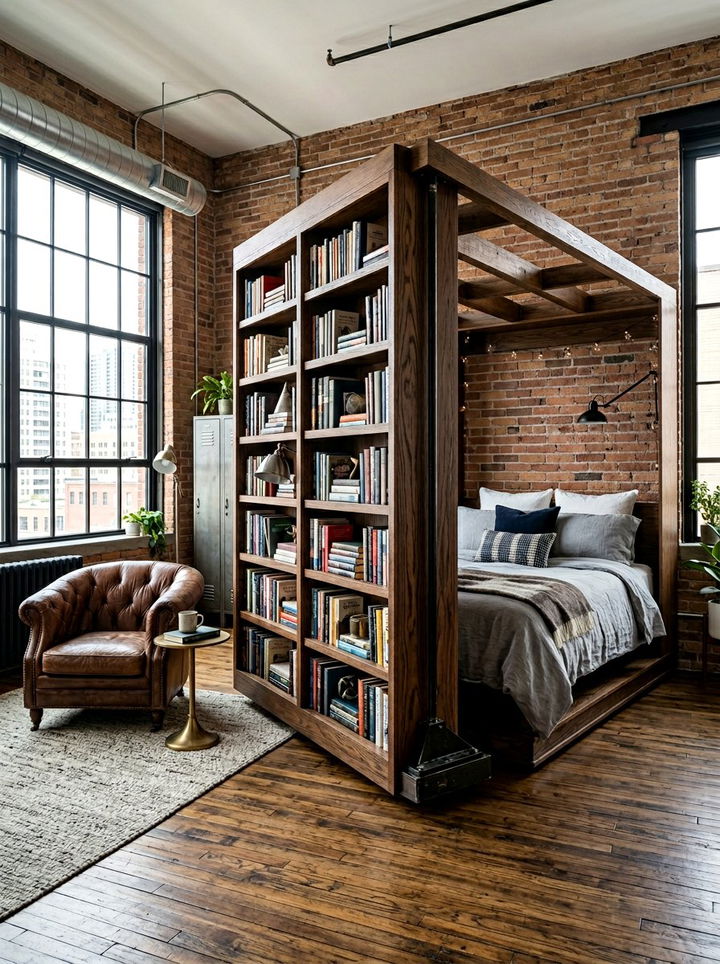 Rotating Bookshelf Bed - 30 bedroom transforming furniture ideas