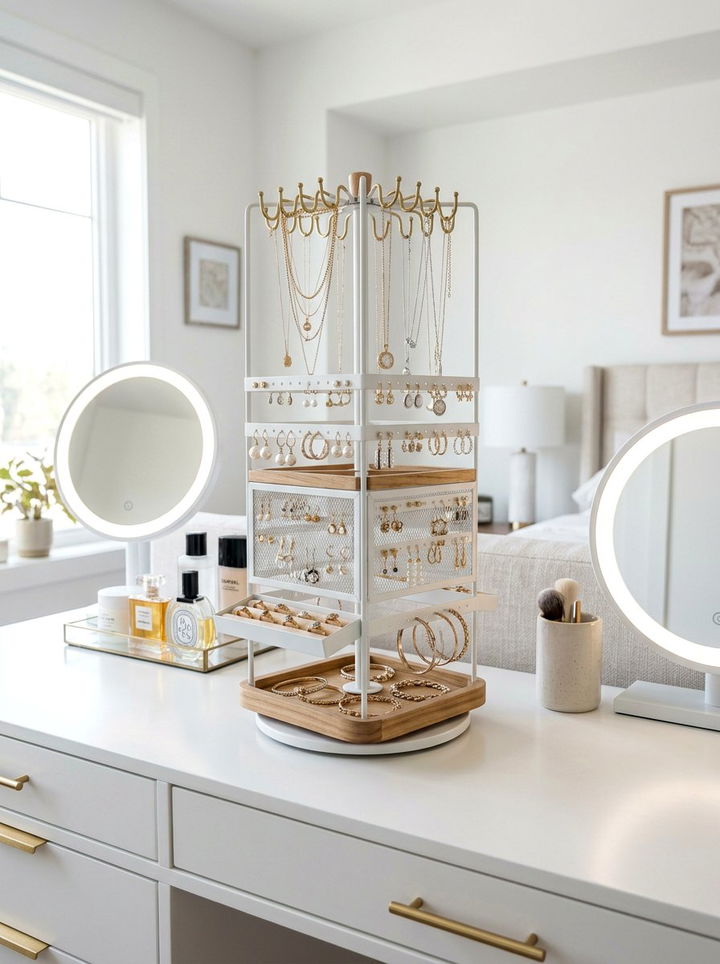 Rotating Jewelry Organizer - 30 bedroom jewelry boxes