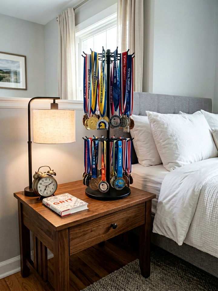 Rotating Medal Stand - 30 bedroom medal display ideas