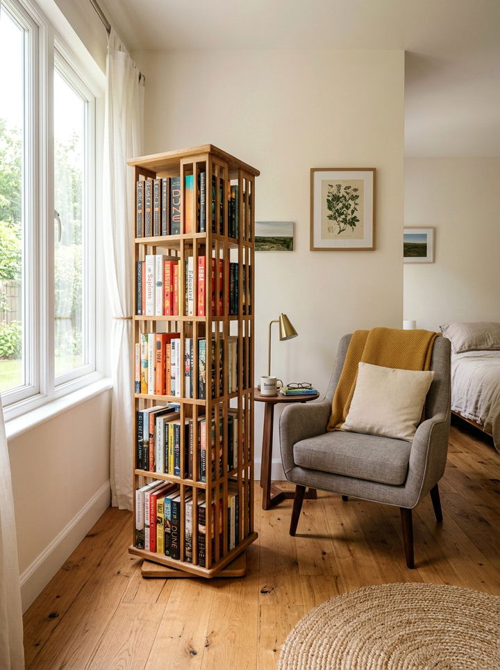 Rotating book tower - 30 bedroom book displays
