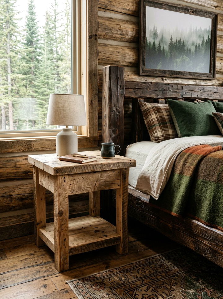 Rough Sawn Nightstand - 30 bedroom rustic nightstands