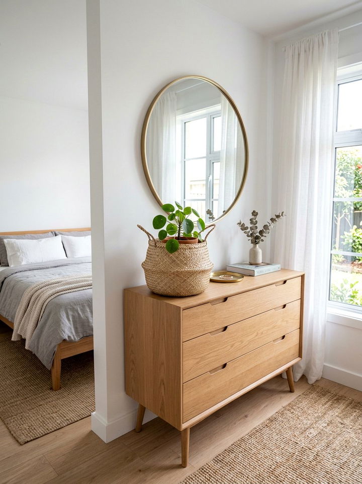 Round Belly Basket - 30 bedroom storage baskets