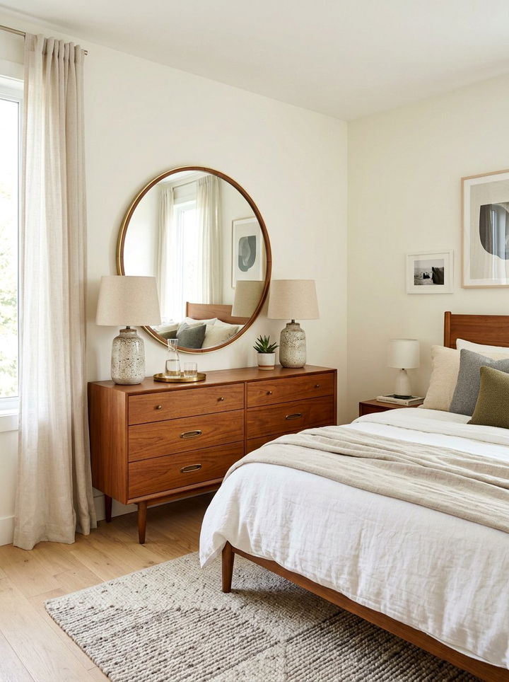 Round Mirror Over Dresser - 30 bedroom mirrors