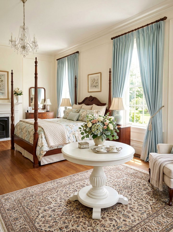 Round Pedestal Table - 30 bedroom nightstand alternatives