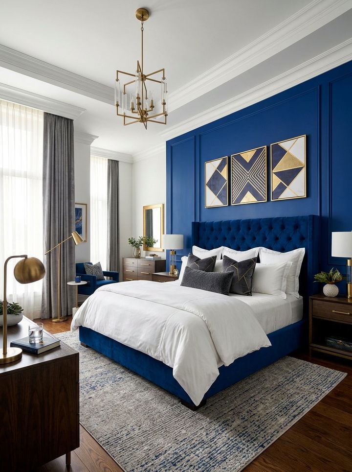 Royal Blue Bedroom - 30 contemporary blue bedroom ideas