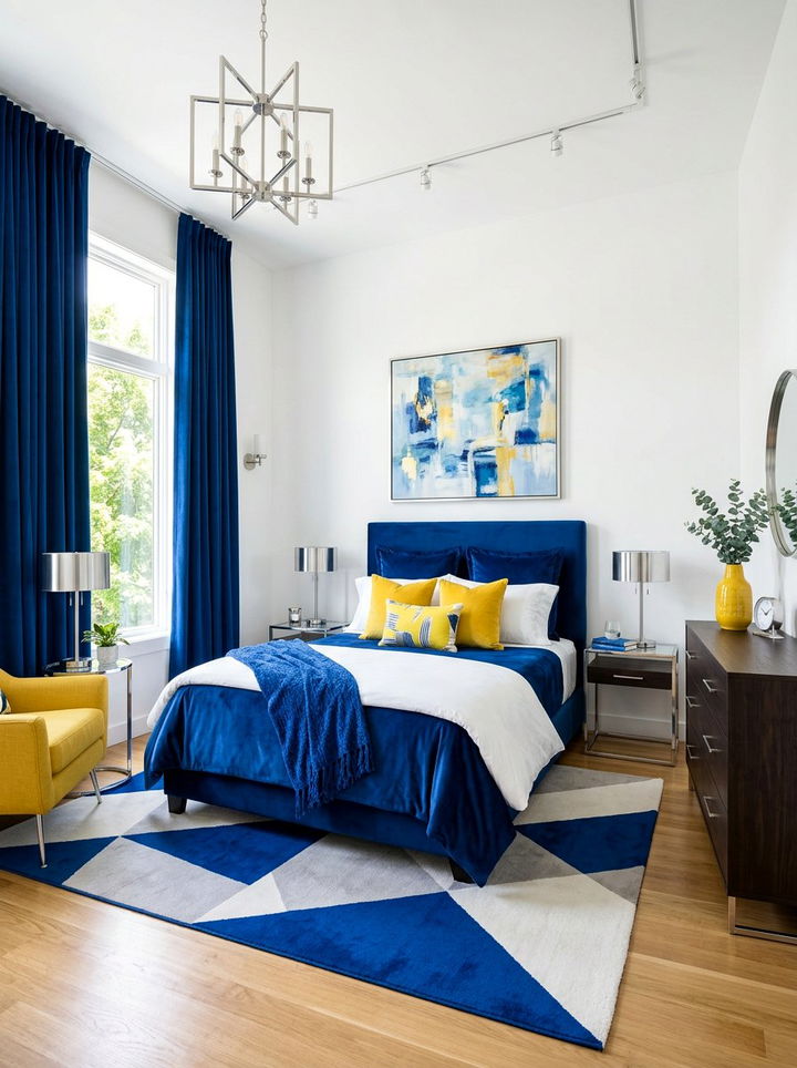 Royal Blue Bedroom - 30 jewel tone bedroom ideas