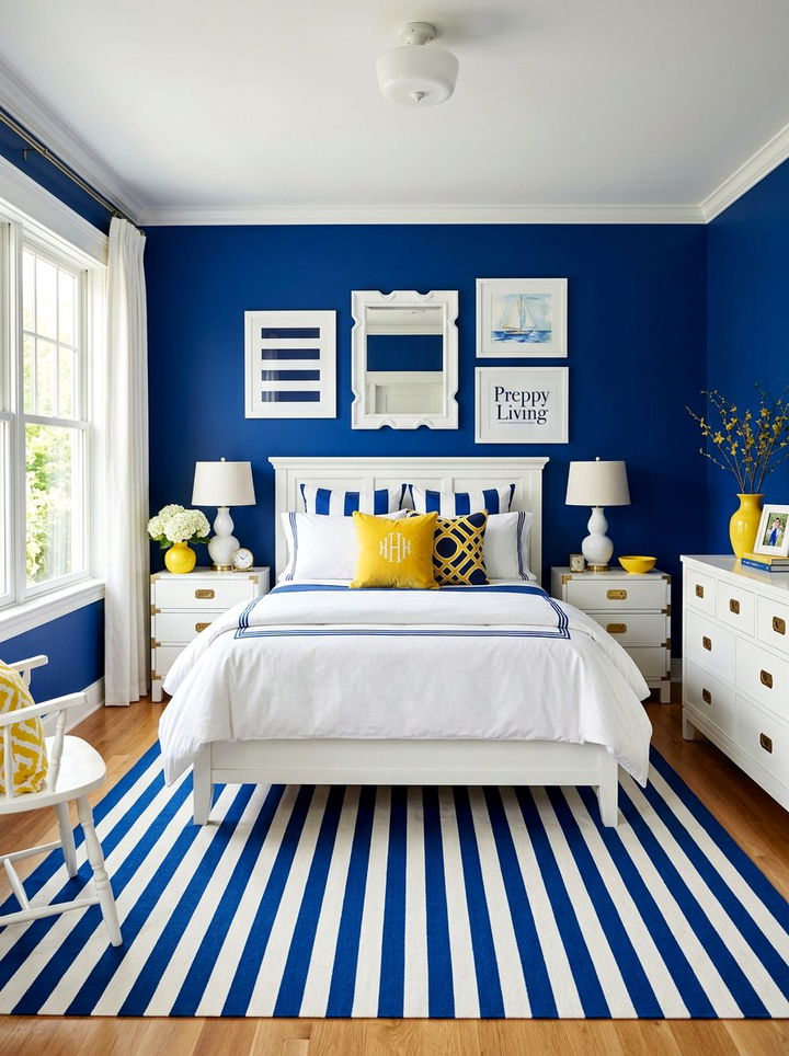 Royal Blue Bedroom - 30 bedroom accent color ideas
