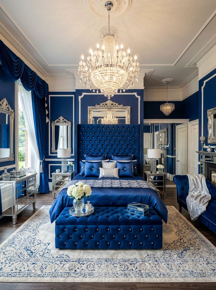 Royal Blue Glam Bedroom - 30 royal blue bedroom ideas