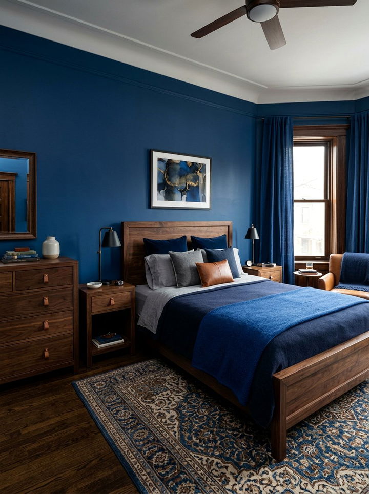 Royal Blue Masculine Bedroom - 30 royal blue bedroom ideas