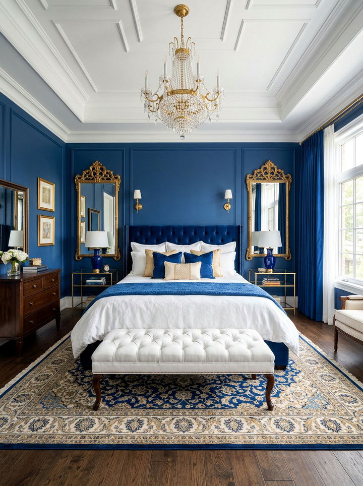 Royal blue bedroom - 30 romantic bedroom color ideas