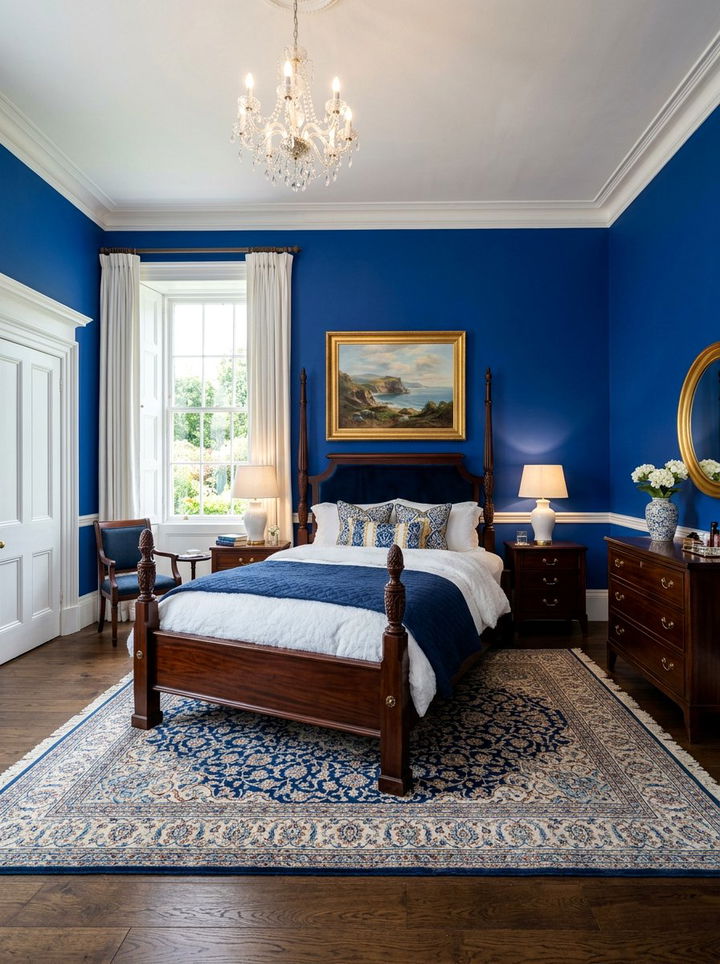 Royal blue bedroom - 30 cool tone bedroom ideas