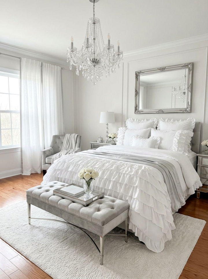 Ruffled Cotton Duvet - 30 cotton bedroom ideas