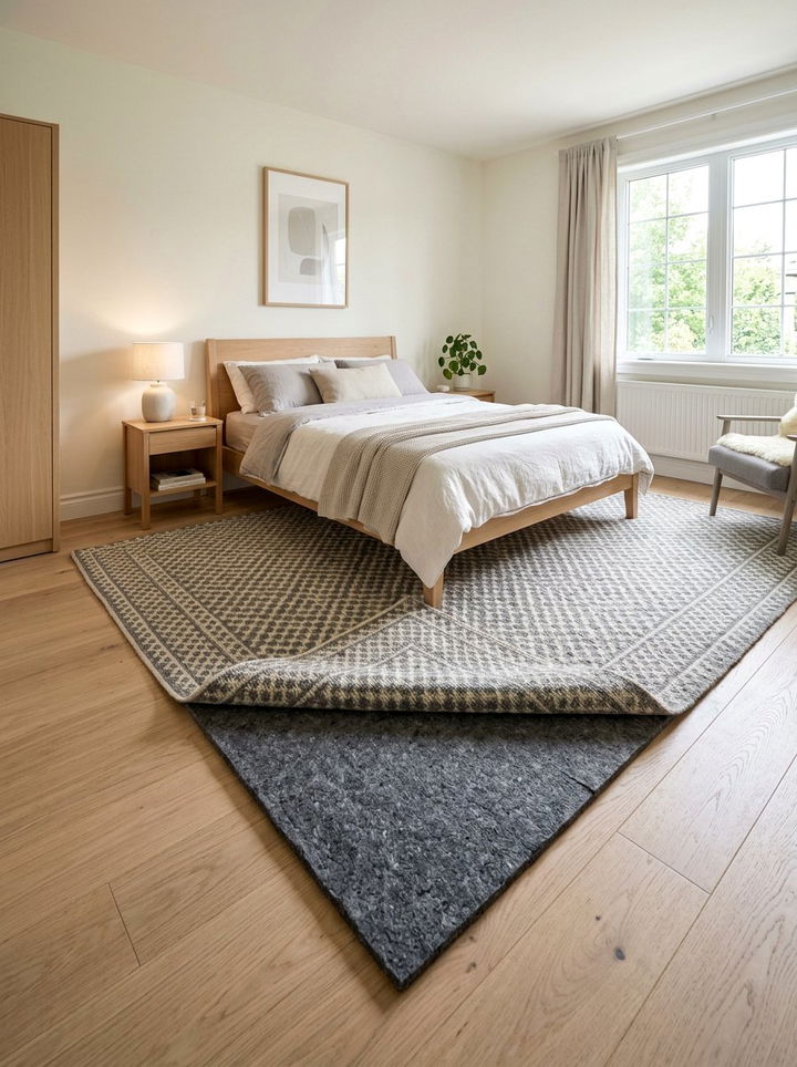 Rug Underlayment - 30 bedroom soundproofing ideas